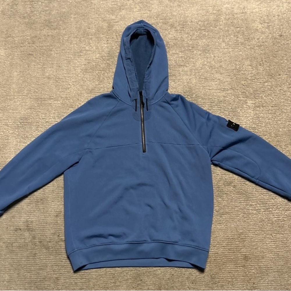 Stone island quarter zip hoodie xl blue like new